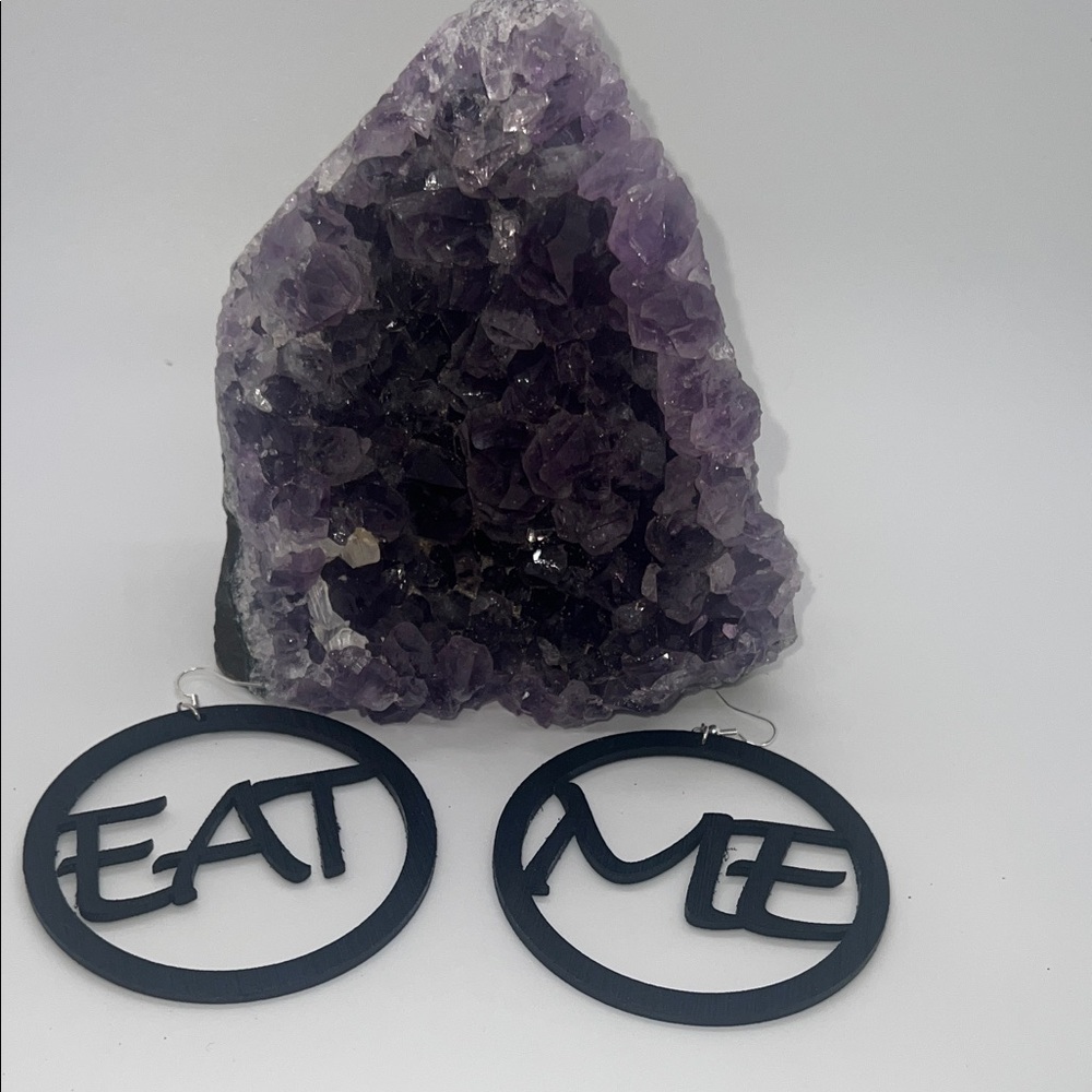 Black Custom Hoop Earrings